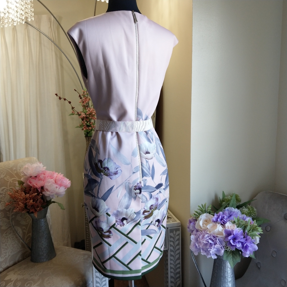 🍒NWT🍒 TED BAKER ICE PINK BODYCON DRESS - Picture 8 of 12